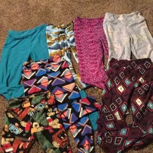 LuLaRoe Girls Youth Tween Leggings 7 Pairs